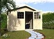 DECOR ET JARDIN - Abri de jardin - Bois - 28mm - SU 7.42m² - Surface hors tout 9.92 m2 - vignette