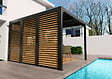 HABRITA - Ventelles aluminium mobiles couleur imitation bois pour côté 3.60m - vignette