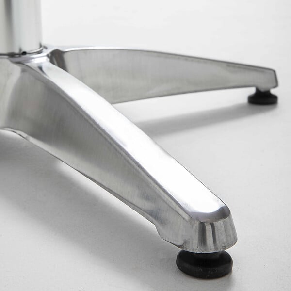 OVIALA - Table de bar ronde en aluminium gris - Brixton - large
