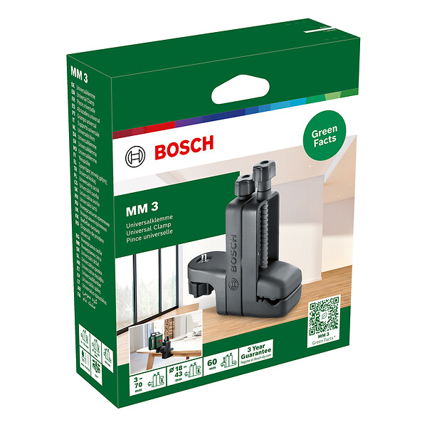 BOSCH - Pince MM 3 - Support mural pour laser lignes - large