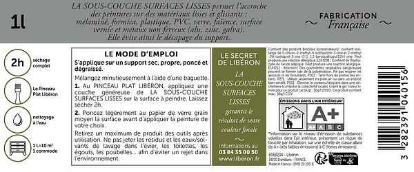 LIBERON - Sous-couche Surfaces lisses Pot 1l - large