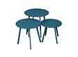 PROLOISIRS - Table basse de jardin Massaï ø 45 cm en acier époxy - bleu - vignette
