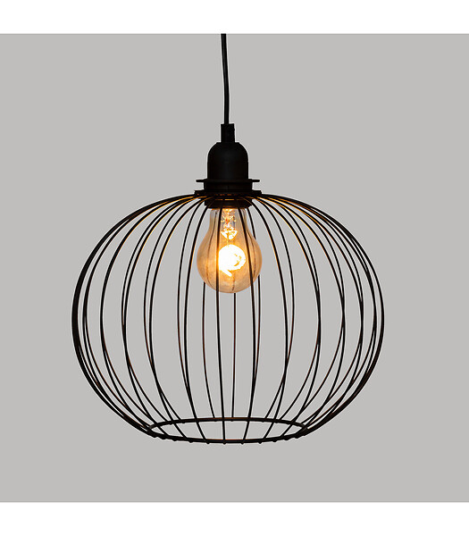 ATMOSPHERA - Luminaire Suspension en métal Noir D 28 x H 22 cm - large