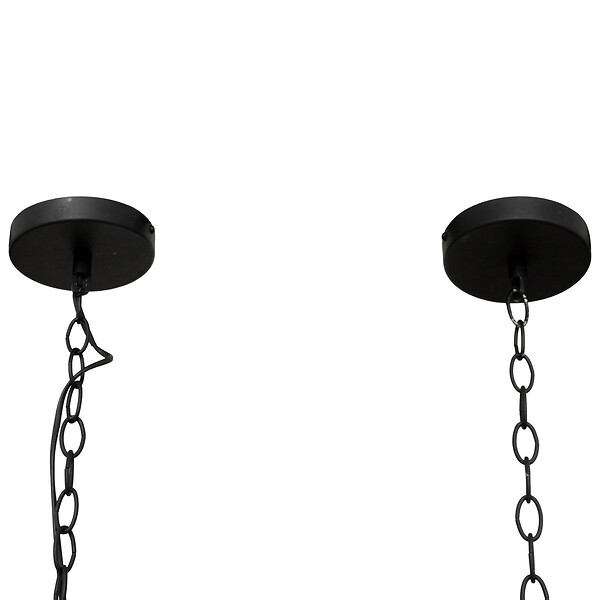 ATMOSPHERA - Luminaire Suspension 5 lampes en métal Noir L 93 cm - large