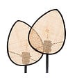 ATMOSPHERA - Lampe à poser en Cannage de Rotin et métal Noir H 44 cm - vignette