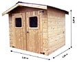 HABRITA - Abri de jardin - Bois - 28mm - 4.87m2 - vignette