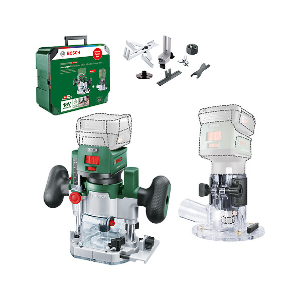 BOSCH - AdvancedTrimRouter 18V-8 avec base plongeante - large