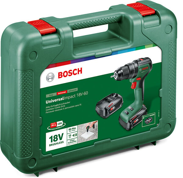 BOSCH - UniversalImpact 18V-60 Brushless 1x2,0Ah + 1x4,0Ah avec AL1820 CV - large