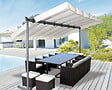 HABRITA - Pergola marquise - Acier - 9m² - vignette