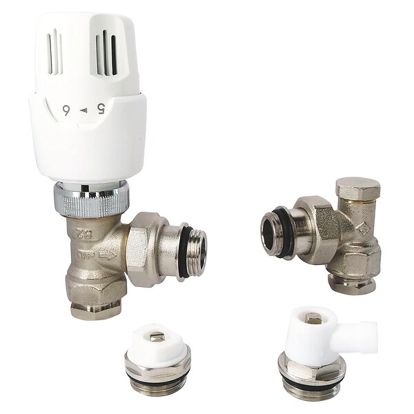SOMATHERM FOR YOU - Kit radiateur robinet thermostatique equerre 15/21 - large