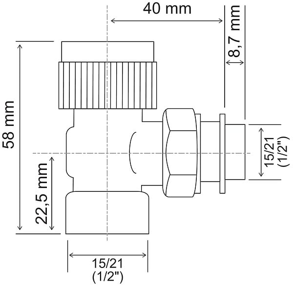 SOMATHERM FOR YOU - Corps thermostatique equerre 15x21 - large