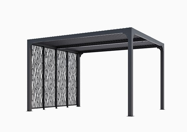 HABRITA - Pergola bioclimatique - Aluminium - 10.80m2 - large