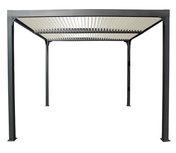 HABRITA - Pergola bioclimatique - Aluminium - 10.80m2 - large