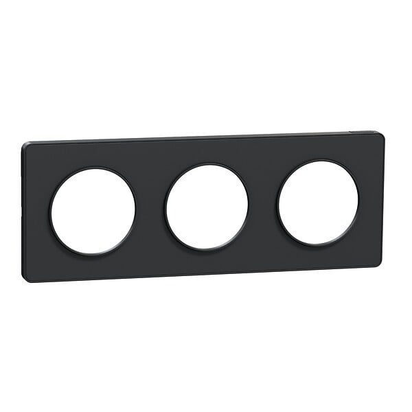SCHNEIDER ELECTRIC - Odace Touch - plaque anthracite - 3 postes - horiz. ou vert. - entraxe - large