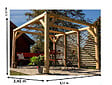 HABRITA - Auvent VENETO fabriqué en douglas massif 10.57m2 - vignette