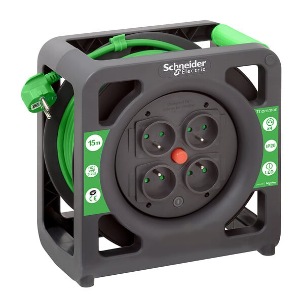 SCHNEIDER ELECTRIC - Enrouleur compact 15m HO5VVF 3G1,5 IP20 - large