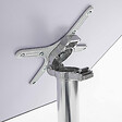 OVIALA - Ensemble table de jardin bistrot inclinable 2 places aluminium gris - Cambridge - vignette