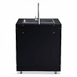 OVIALA - Meuble évier 2 portes pour cuisine extérieure noir - vignette