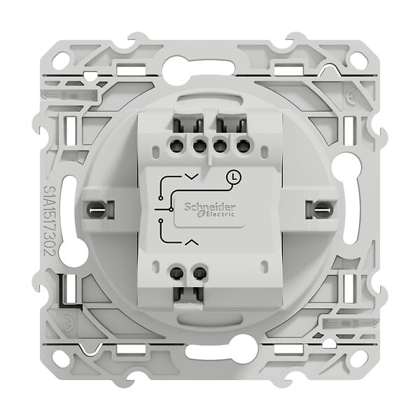 SCHNEIDER ELECTRIC - Odace - Interrupteur Alu 3 boutons pour volets-roulants - large