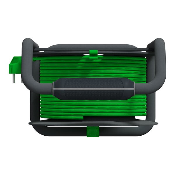 SCHNEIDER ELECTRIC - Enrouleur de bricolage - Vert et gris - 4 prises IP44 - 25m - large