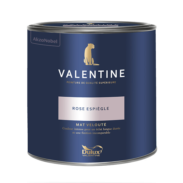 DULUX VALENTINE - Peinture Murs Valentine - Mat Velouté - Rose Espiègle - 2L - large