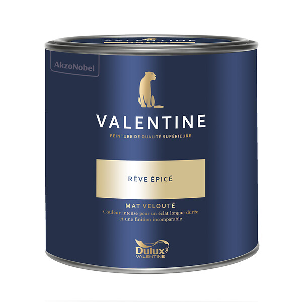 DULUX VALENTINE - Peinture Murs et boiseries Valentine - Mat Velouté - Rêve Epicé - 2L - large