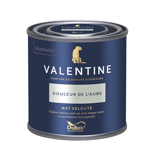 DULUX VALENTINE - Peinture murs&boiseries Valentine  Mat Velouté Douceur de Aube 0,125L - large