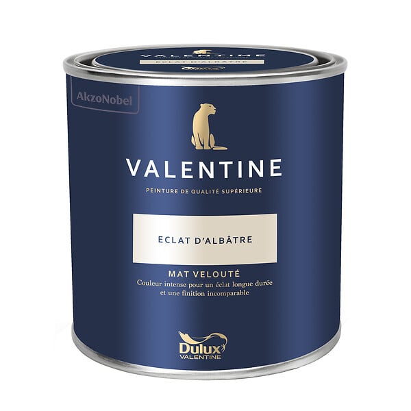 DULUX VALENTINE - Peinture murs&boiseries Valentine  Mat Velouté Eclat d'Albâtre 1 L - large