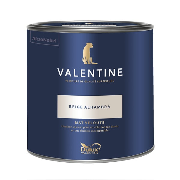 DULUX VALENTINE - Peinture Murs Valentine - Mat Velouté - Beige Alhambra - 2L - large