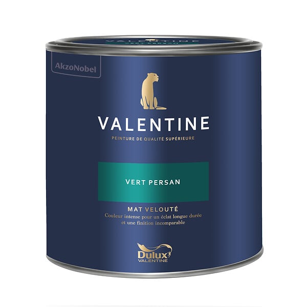 DULUX VALENTINE - Peinture Murs et boiseries Valentine - Mat Velouté - Vert Persan - 2L - large