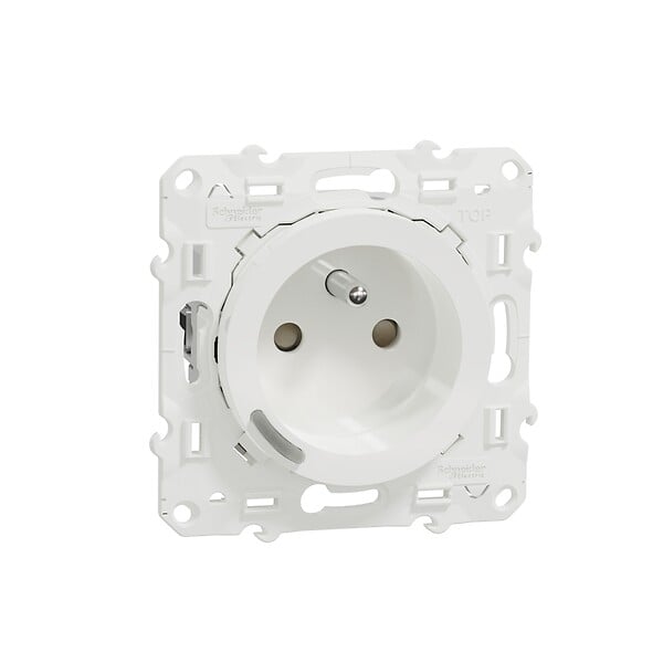 SCHNEIDER ELECTRIC - Wiser Odace - Prise 2P+T connectée - 16A  - zigbee - Blanc - large