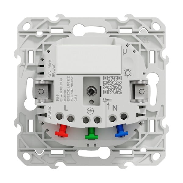 SCHNEIDER ELECTRIC - Wiser Odace - Prise 2P+T connectée - 16A  - zigbee - Blanc - large