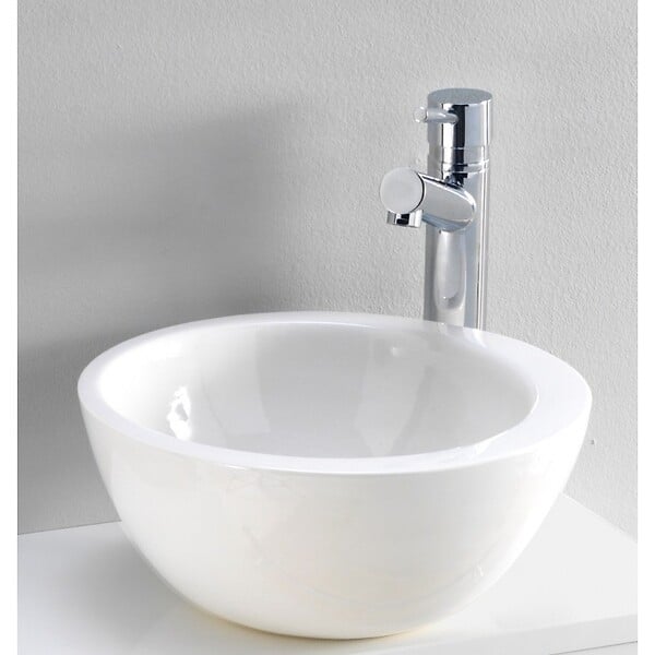 PLANETE BAIN - Robinet lave-mains haut chromé H 26.5 cm - eau froide uniquement - large