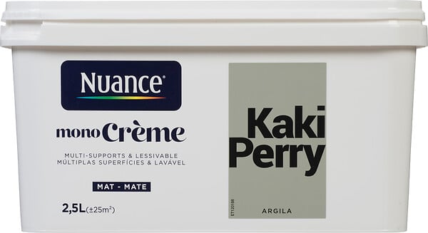 NUANCE - Peinture MonoCrème - Kaki Perry - Mat - 2,5L - large