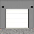 FLEXIDOOR - Porte sectionnelle PLUS Cassettes Woodgrain - Blanche - 2.4x2.0m - vignette