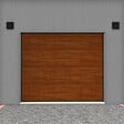 FLEXIDOOR - Porte sectionnelle Plus Cassettes Woodgrain - Chêne doré - 2.4x2.0m - vignette