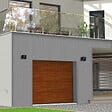 FLEXIDOOR - Porte sectionnelle Plus Cassettes Woodgrain - Chêne doré - 2.4x2.0m - vignette