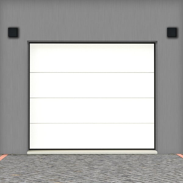 FLEXIDOOR - Porte Sectionnelle PLUS Lisse sans rainures 2,5x2,125m Blanche - large
