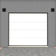 FLEXIDOOR - Porte Sectionnelle PLUS Lisse sans rainures 2,5x2,125m Blanche - vignette