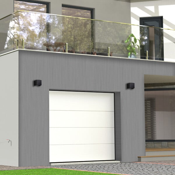 FLEXIDOOR - Porte Sectionnelle PLUS Lisse sans rainures 2,5x2,125m Blanche - large
