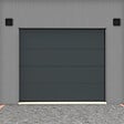 FLEXIDOOR - Porte sectionnelle Plus lisse sans rainures - Gris - 2,5x2,125m - vignette