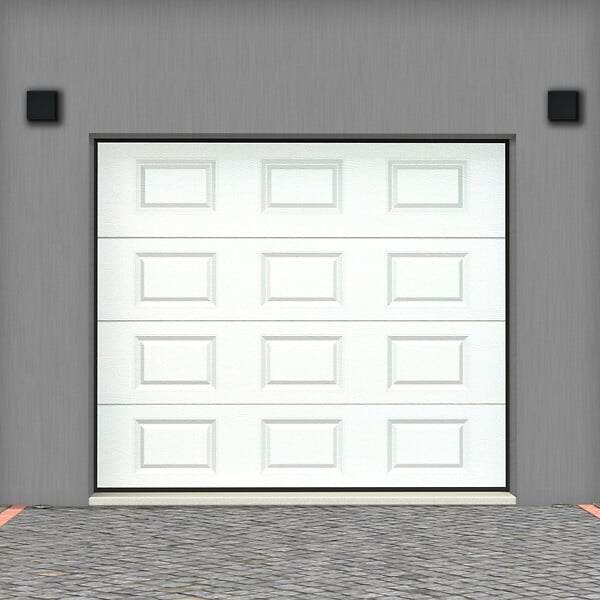 FLEXIDOOR - Porte Sectionnelle PLUS Cassettes Woodgrain 2,5x2,125m Blanche - large