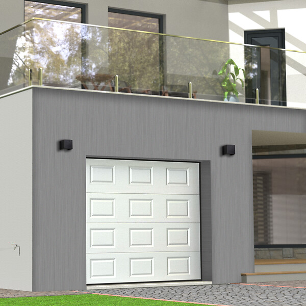 FLEXIDOOR - Porte Sectionnelle PLUS Cassettes Woodgrain 2,5x2,125m Blanche - large