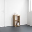 MODE DE VIE - Meuble 2 cases Cubyx - PVC - Chêne - H69,5xL37xP29,5cm - vignette