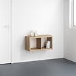 MODE DE VIE - Meuble 2 cases Cubyx - PVC - Chêne - H69,5xL37xP29,5cm - vignette