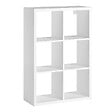 MODE DE VIE - Meuble 6 cases Cubyx - PVC - Blanc - H102xL69,5xP29,5cm - vignette