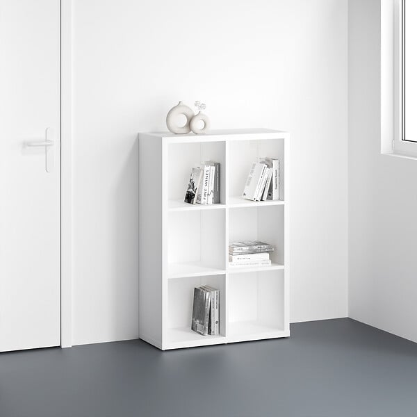 MODE DE VIE - Meuble 6 cases Cubyx - PVC - Blanc - H102xL69,5xP29,5cm - large