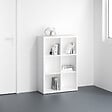 MODE DE VIE - Meuble 6 cases Cubyx - PVC - Blanc - H102xL69,5xP29,5cm - vignette