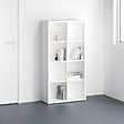 MODE DE VIE - Meuble 8 cases Cubyx - PVC - Blanc - H134,5xL69,5xP29,5cm - vignette