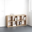 MODE DE VIE - Meuble 8 cases Cubyx - PVC - Chêne sanoma - H134,5xL69,5xP29,5cm - vignette